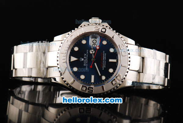 Rolex Yacht-Master Swiss ETA 2836 Automatic Movement Silver Case with Red Second Hand and SS Strap - Click Image to Close